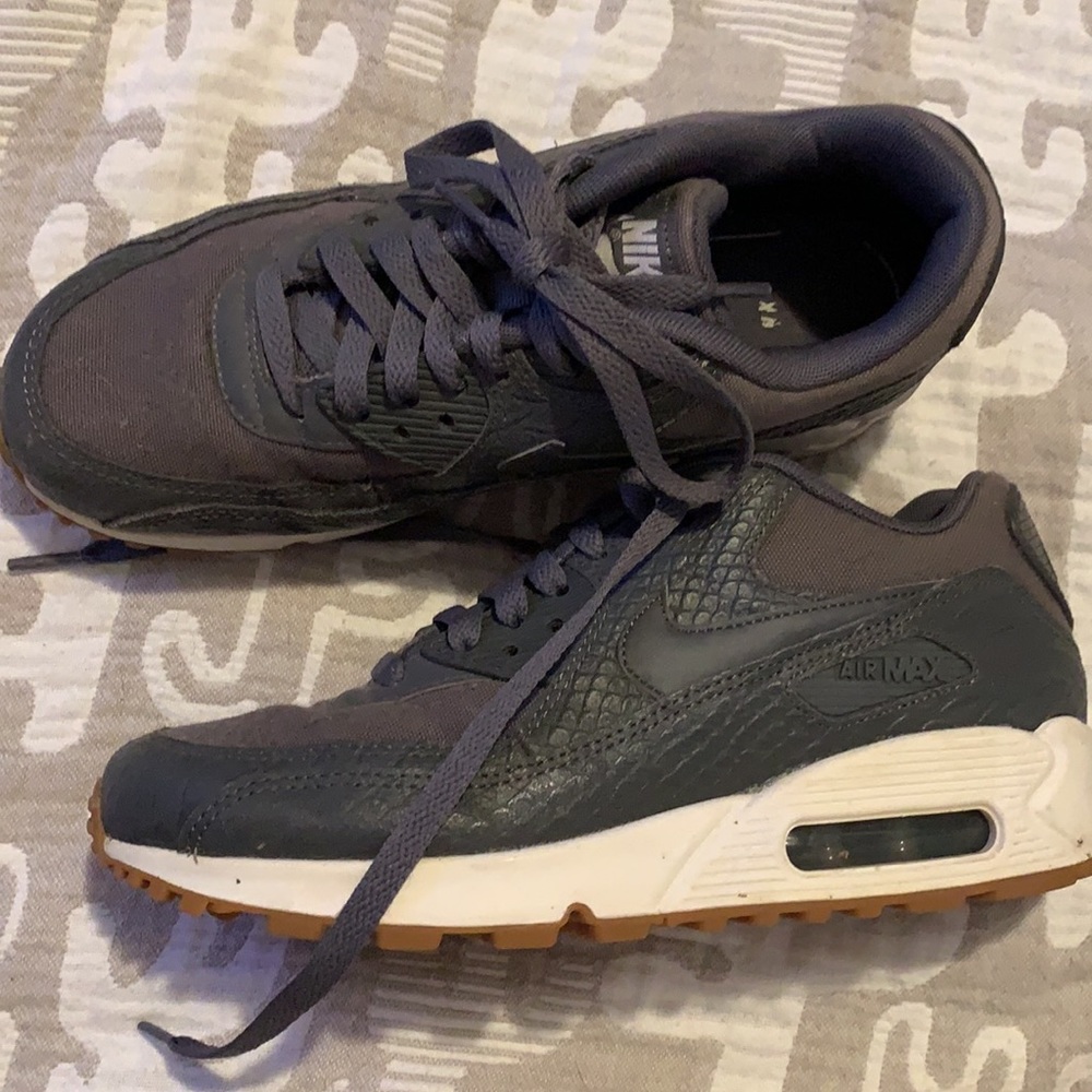 Nike Air Max 90 Gray Snake Skin Python Sneakers
